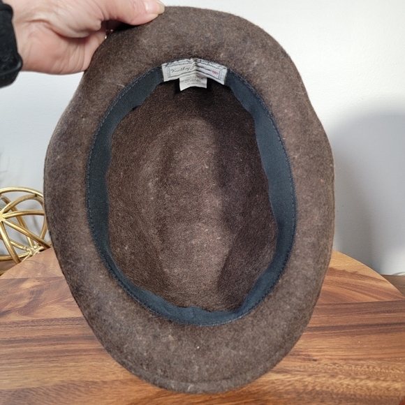 Vintage Kathy Jeanne Brown Wool Hat with Gold Accent Made In U.S.A Women's OS - Picture 11 of 13